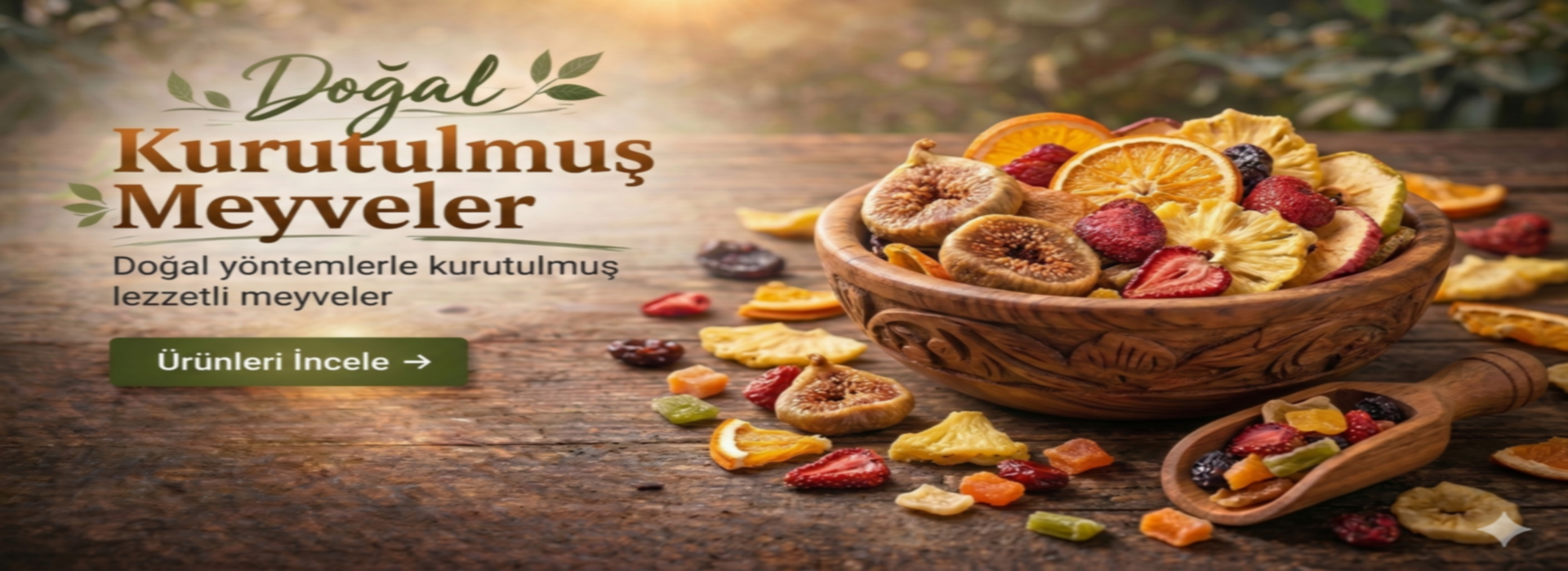 Doğal Kurutulmuş Meyveler — Kuru Gıdalar